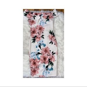 Floral Off The Shoulder Dress
